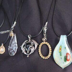 Mixed Necklace Pendant Lot of Seven